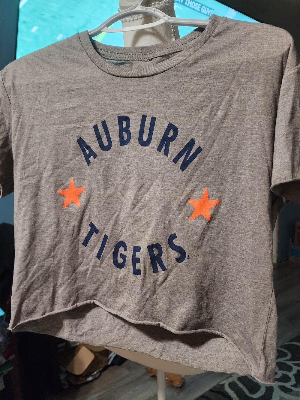 Kickoff CO Auburn Tigers Gray Women's  Graphic Tee Sz Sm, Med?
